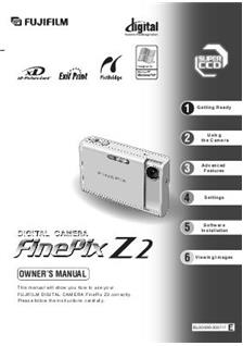 Fujifilm FinePix Z2 manual. Camera Instructions.